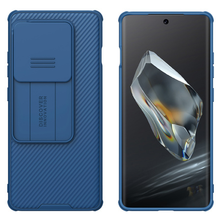 Etui Nillkin CamShield Pro do OnePlus 12R, niebieskie - ochronne z podstawką, dostęp do portów i przycisków