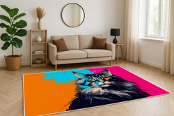 3D Strado MainCoon carpet 140x200 cm with cat pattern for animal lovers for living room and room