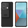 Etui z osłoną aparatu Nillkin do Redmi Note 13 Pro, czarne - ochronne z podstawką, dostęp do portów i przycisków