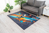 Dywan gamingowy 3D BasketBall 120x170 cm - nowoczesny wzór 3D do pokoju gracza
