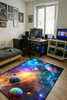 3D Strado GALACTIC 100x150 cm modern carpet with space effect for youth room