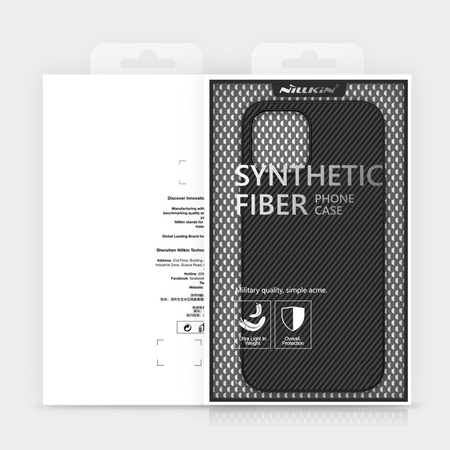 Etui Nillkin Synthetic Fiber do Apple iPhone 12 Pro Max (Czarne)