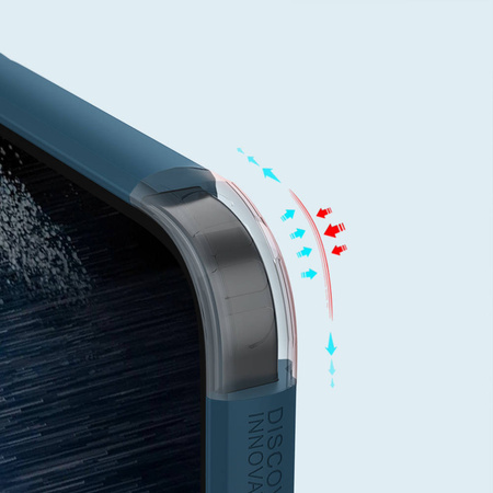 Etui Nillkin Frosted Pro do Samsung Galaxy S23 Ultra, niebieskie - ochronne z podstawką