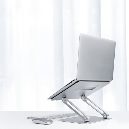 Regulowany aluminiowy stojak Nillkin ProDesk srebrny pod laptopa do biura i domu