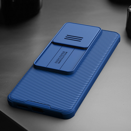 Etui z osłoną aparatu Nillkin do Redmi Note 13 Pro, czarne - ochronne z podstawką, dostęp do portów i przycisków