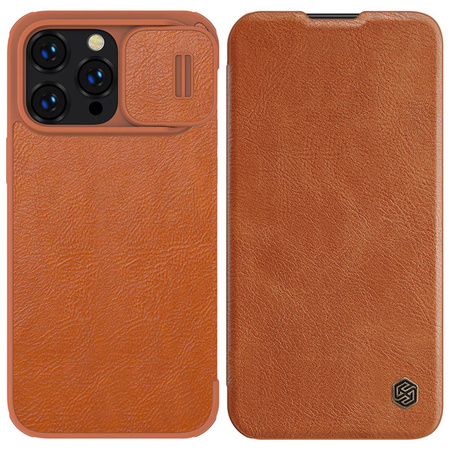 Etui Nillkin QIN Pro do Apple iPhone 14 Pro (Brązowe)