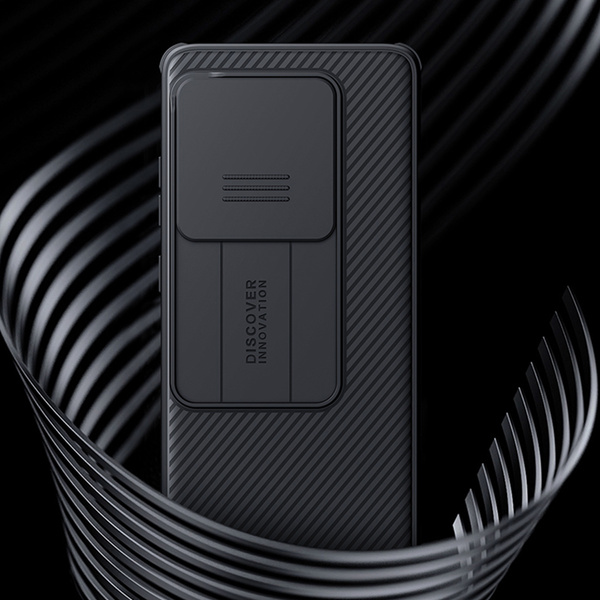 Etui Nillkin CamShield Pro do OnePlus 12R, czarne - ochronne z podstawką, dostęp do portów i przycisków