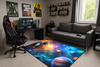 Dywan gamingowy 3D Galaktyka 140x200 cm - nowoczesny wzór 3D do pokoju gracza