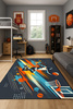 Dywan gamingowy 3D BasketBall 140x200 cm - nowoczesny wzór 3D do pokoju gracza