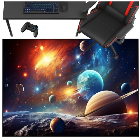 Dywan gamingowy 3D Kosmos 120x170 cm - nowoczesny wzór 3D do pokoju gracza