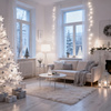 Lampki choinkowe 192 LED białe ciepłe wewnętrzne zewnętrzne 4,5m Timer IP44, biały