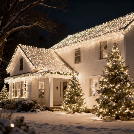 Lampki choinkowe 480 LED białe ciepłe wewnętrzne zewnętrzne 39m IP44, białe