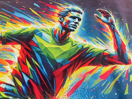 Dywan gamingowy 3D Strado Football 140x200 cm z nowoczesnym motywem piłkarskim do pokoju gracza