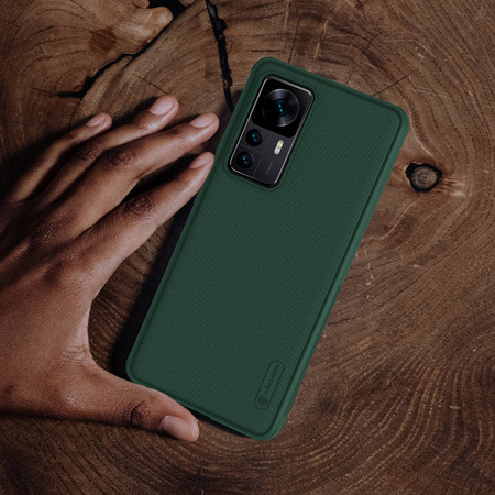 Etui Nillkin Frosted Pro do Xiaomi 12T, niebieskie - ochronne z podstawką, dostęp do portów i przycisków