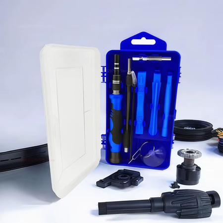 Zestaw precyzyjnych śrubokrętów 115w1 wkrętaki bity końcówki torx, niebieski