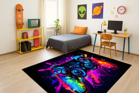 Dywan gamingowy 3D Strado ColorPad 100x150 cm nowoczesny z efektem trójwymiarowym do pokoju gracza