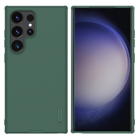 Etui Nillkin Frosted Pro do Samsung Galaxy S24 Ultra, zielone - ochronne z podstawką, dostęp do portów i przycisków