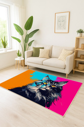 3D Strado MainCoon carpet 120x170 cm with cat pattern for animal lovers for living room and room