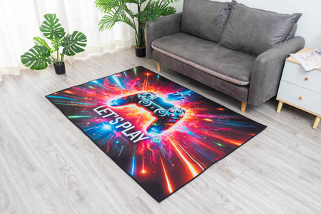 3D Strado LET'S PLAY carpet 120x170 cm modern for gamer's room