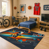 Dywan gamingowy 3D Strado BasketBall 140x200 cm nowoczesny z motywem sportowym do pokoju młodzieżowego