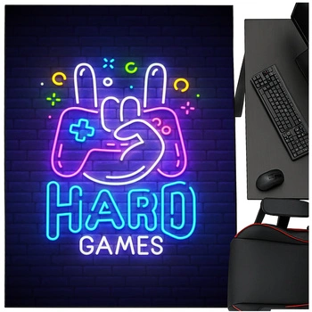 Dywan gamingowy 3D Hardgames 100x150 cm - nowoczesny wzór 3D do pokoju gracza