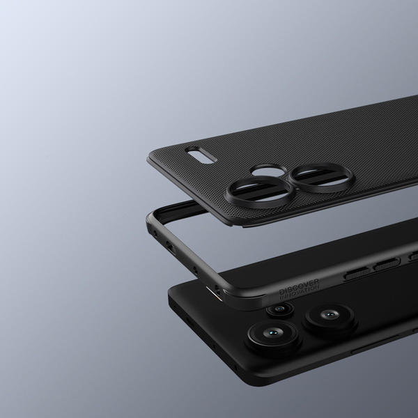 Etui Nillkin Frosted Pro do Redmi Note 13 Pro Plus 5G / Note 13 Pro Plus, czarne - ochronne z podstawką