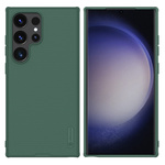 Etui Nillkin Frosted Pro do Samsung Galaxy S24 Ultra, zielone - ochronne z podstawką, dostęp do portów i przycisków