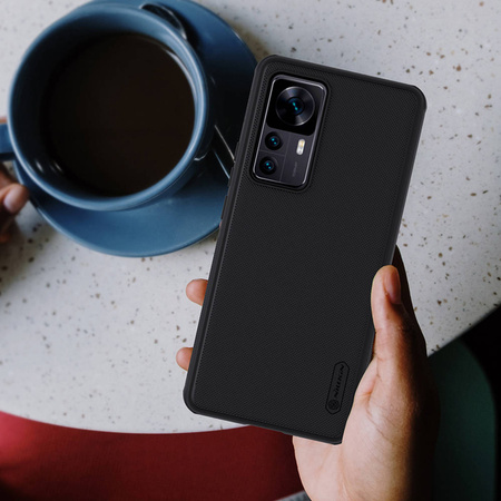 Etui Nillkin Frosted Pro do Xiaomi 12T, niebieskie - ochronne z podstawką, dostęp do portów i przycisków