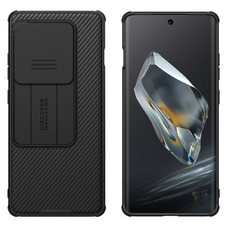 Etui Nillkin CamShield Pro do OnePlus 12R, czarne - ochronne z podstawką, dostęp do portów i przycisków