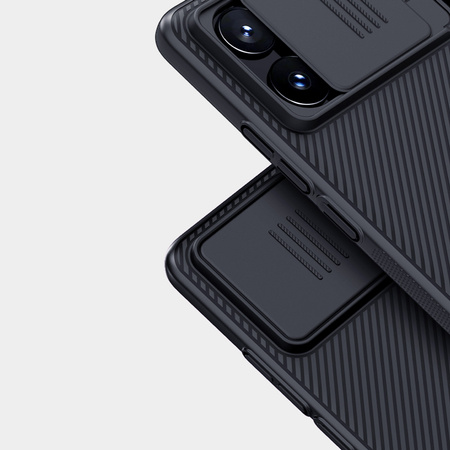 Etui Nillkin CamShield do Poco X6 Pro 5G, czarne - ochronne z podstawką, dostęp do portów i przycisków