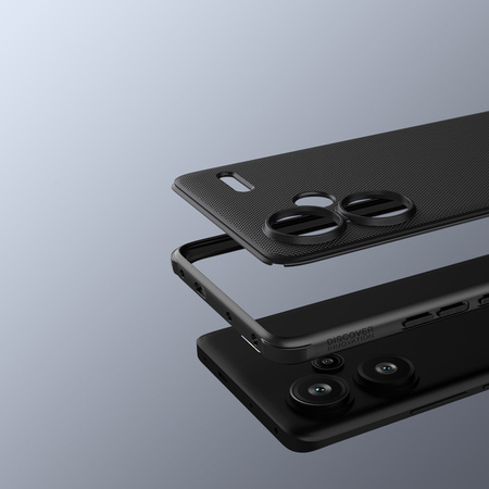 Etui Nillkin Frosted Pro do Redmi Note 13 Pro Plus 5G / Note 13 Pro Plus, czarne - ochronne z podstawką