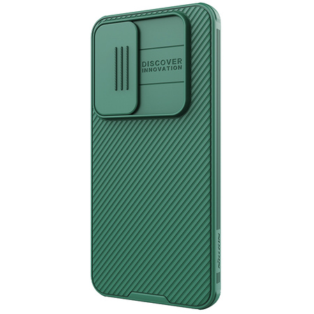 Etui Nillkin CamShield Pro do Samsung Galaxy S24, zielone - ochronne z podstawką, dostęp do portów i przycisków