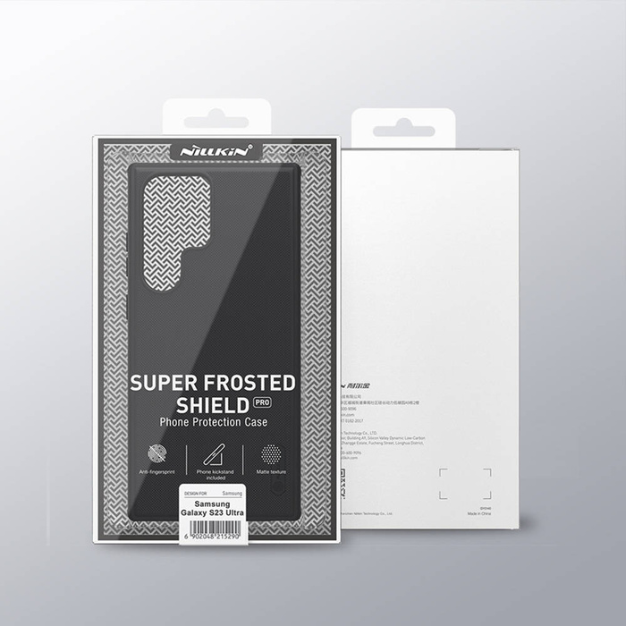 Etui Nillkin Frosted Pro do Samsung Galaxy S23 Ultra, niebieskie - ochronne z podstawką