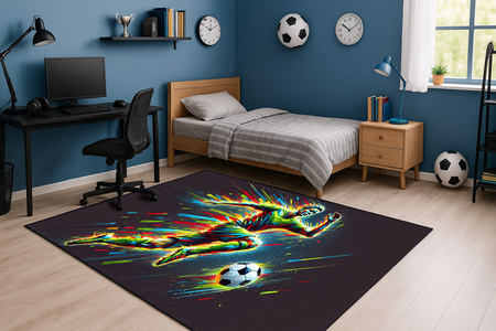 Dywan Football 120x170 cm - miękki, przyjemny w dotyku, do salonu i sypialni