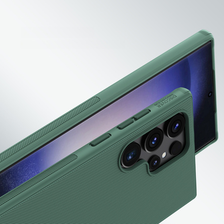 Etui Nillkin Frosted Pro do Samsung Galaxy S24 Ultra, czarne - ochronne z podstawką, dostęp do portów i przycisków