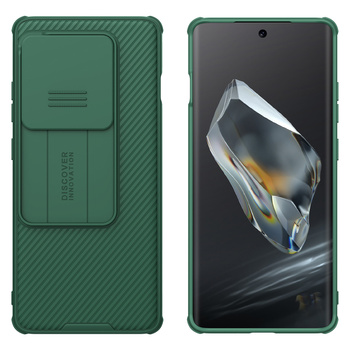 Etui Nillkin CamShield Pro do OnePlus 12R, zielone - ochronne z podstawką, dostęp do portów i przycisków