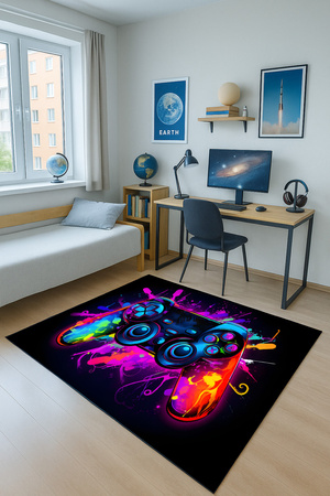 Dywan gamingowy 3D ColorPad 100x150 cm - nowoczesny wzór 3D do pokoju gracza