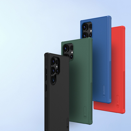 Etui Nillkin Frosted Pro do Samsung Galaxy S24 Ultra, czarne - ochronne z podstawką, dostęp do portów i przycisków