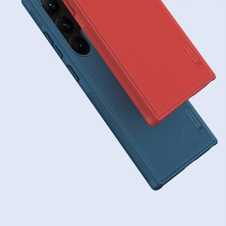 Etui Nillkin Frosted Pro do Samsung Galaxy S23 Ultra, niebieskie - ochronne z podstawką