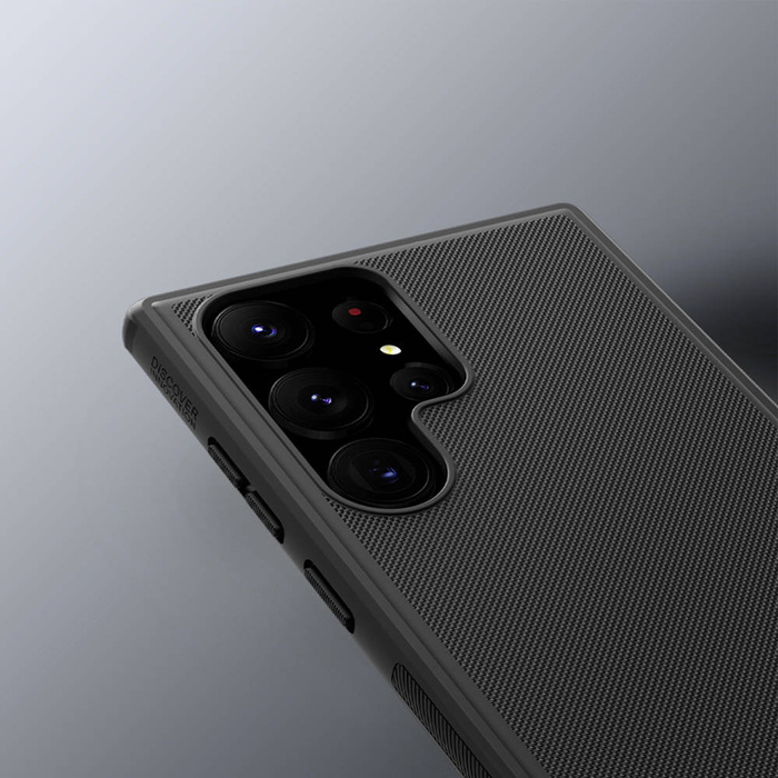 Etui Nillkin Frosted Pro do Samsung Galaxy S23 Ultra, niebieskie - ochronne z podstawką