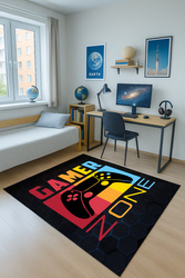 3D Strado GAMER ZONE gaming carpet 140x200 cm modern with 3D effect for gamer or youth room