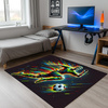 Dywan gamingowy 3D Strado Football 140x200 cm z nowoczesnym motywem piłkarskim do pokoju gracza