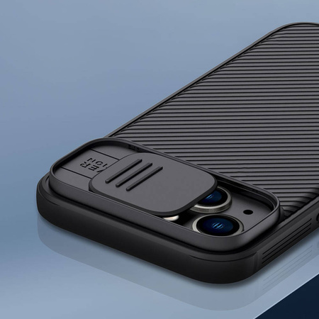 Etui Nillkin Camshield Pro do iPhone 14 Plus osłona aparatu plecki, czarne - ochronne z podstawką