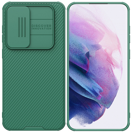 Etui Nillkin CamShield Pro do Samsung Galaxy S24, zielone - ochronne z podstawką, dostęp do portów i przycisków