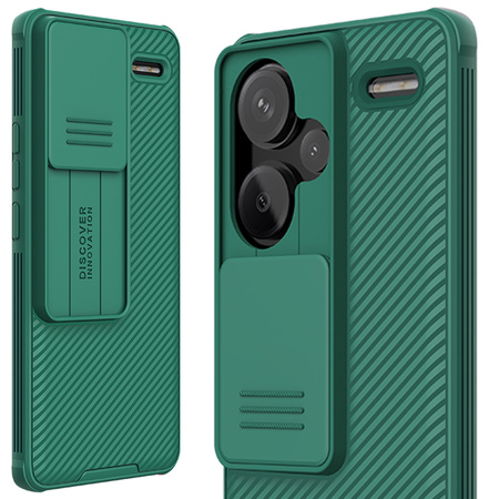 Etui Nillkin CamShield Pro do Redmi Note 13 Pro Plus 5G, zielone - ochronne z podstawką